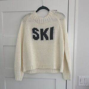 Women's Ski Cream and black Sweater